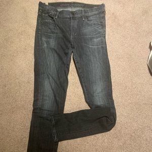 Citizens of humanity stretch skinny faded black jeans - cotton& elastane blend